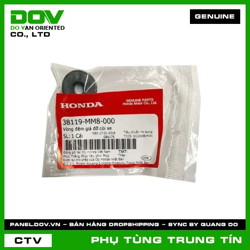 VÒNG ĐỆM GIÁ ĐỠ CÒI XE | 38119-MM8-000 | HONDA (AIR BLADE 125, AIR BLADE 125/150, AIR BLADE 125/160, PCX, PCX 125) — 38119MM8000