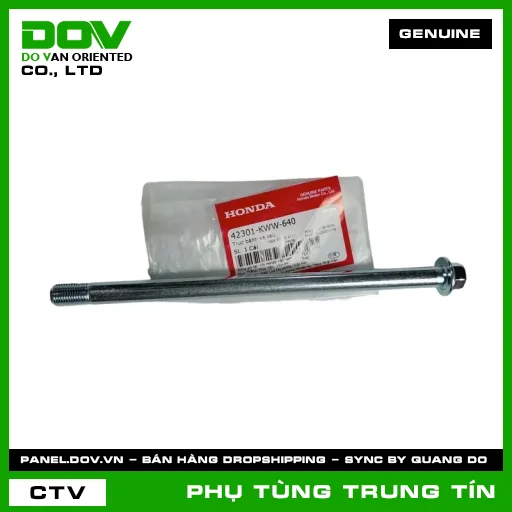 TRỤC BÁNH XE SAU | 42301-KWW-640 | HONDA (BLADE 110, DREAM 110, WAVE ALPHA 110, WAVE RSX 110) — 42301KWW640