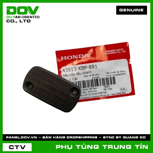 NẮP HỘP DẦU PHANH | 43513-KBP-881 | HONDA (BLADE 110, CB150R, CB300R, FUTURE 125, WAVE RSX 110, WINNER 150, WINNER R, WINNER X) — 43513KBP881