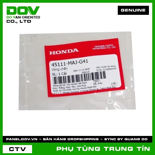 VÒNG HÃM | 45111-MAJ-G41 | HONDA (ADV350, AIR BLADE 110, AIR BLADE 125, AIR BLADE 125/150, AIR BLADE 125/160, BLADE 110, CB1000R, CB150R, CB300R, CB350 H'NESS, CB500F, CB500X, CB650R, CBR500R, CBR650R, CLICK 110, FUTURE 125, FUTURE NEO, GOLDWING, ICON E, LEAD 125, MSX 125, NX500, PCX, PCX 125, PCX 125/150, PCX 160, REBEL 1100, REBEL 300, REBEL 500, SH 125/150, SH 125/160, SH MODE, SUPER CUB C125, VARIO 160, VISION 110, WAVE RSX 110, WINNER 150, WINNER R, WINNER X) — 45111MAJG41