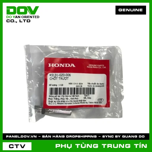CHỐT TRƯỢT | 45131-GZ0-006 | HONDA (AIR BLADE 110, AIR BLADE 125, AIR BLADE 125/150, AIR BLADE 125/160, BLADE 110, CB300R, CLICK 110, FUTURE 125, FUTURE NEO, LEAD 125, MSX 125, PCX, PCX 125, PCX 125/150, PCX 160, SH MODE, SUPER CUB C125, VARIO 160, VISION 110, WAVE RSX 110, WINNER 150, WINNER R, WINNER X) — 45131GZ0006