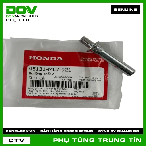 BU-LÔNG CHỐT A | 45131-ML7-921 | HONDA (CB250 NIGHTHAWK, CB350 H'NESS, REBEL 300, REBEL 500, SH 125/150, SH 125/160) — 45131ML7921