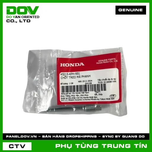CHỐT TREO MÁ PHANH | 45215-KPH-951 | HONDA (AIR BLADE 110, AIR BLADE 125, AIR BLADE 125/150, AIR BLADE 125/160, BLADE 110, CB300R, CLICK 110, FUTURE 125, FUTURE NEO, ICON E, LEAD 125, MSX 125, PCX, PCX 125, PCX 125/150, PCX 160, SH MODE, SUPER CUB C125, VARIO 160, VISION 110, WAVE ALPHA, WAVE RSX 110, WINNER 150, WINNER R, WINNER X) — 45215KPH951