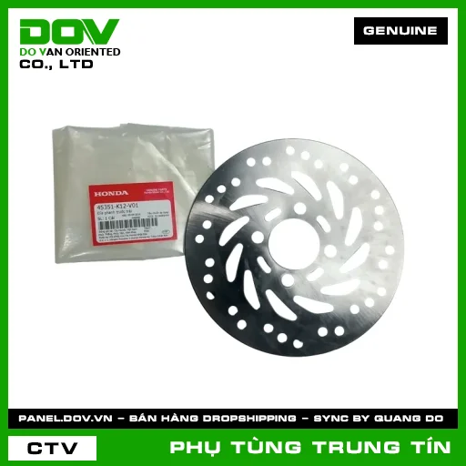 ĐĨA PHANH TRƯỚC TRÁI | 45351-K12-V01 | HONDA (LEAD 125) — 45351K12V01