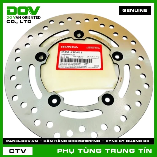 ĐĨA PHANH TRƯỚC | 45351-K1F-V11 | HONDA (AIR BLADE 125/150, AIR BLADE 125/160) — 45351K1FV11