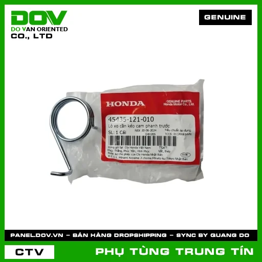 LÒ XO CẦN KÉO CAM PHANH TRƯỚC | 45435-121-010 | HONDA (BLADE 110, CLICK 110, DREAM 110, SUPER DREAM, WAVE 100, WAVE ALPHA 110, WAVE RSX 110) — 45435121010