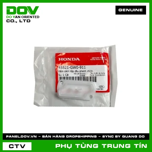 ĐỆM CÁCH XY-LANH PHANH | 45521-GW0-911 | HONDA (AIR BLADE 110, AIR BLADE 125, AIR BLADE 125/150, AIR BLADE 125/160, BLADE 110, CB1000R, CB150R, CB300R, CB350 H'NESS, CB500F, CB500X, CB650R, CBR500R, CBR650R, CLICK 110, FUTURE 125, FUTURE NEO, MSX 125, NX500, PCX, VARIO 160, VISION 110, WAVE ALPHA, WAVE RSX 110, WINNER 150, WINNER R, WINNER X) — 45521GW0911