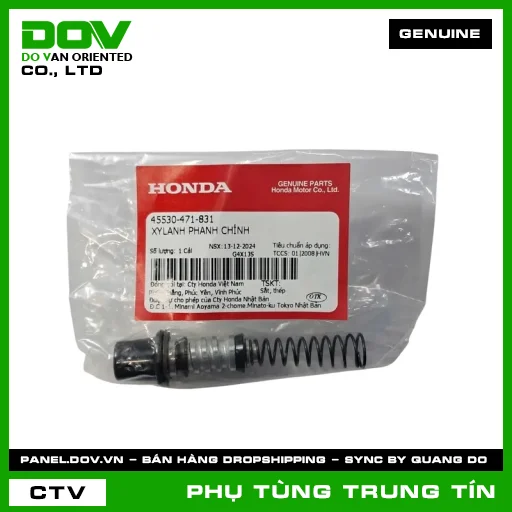 XYLANH PHANH CHÍNH | 45530-471-831 | HONDA (AIR BLADE 110, CB150R, CB300R, CB350 H'NESS, CB500F, CB500X, CBR500R, CLICK 110, FUTURE NEO, MSX 125, NX500, PCX, PCX 125, PCX 125/150, PCX 160, REBEL 1100, SH 125/150, SH 125/160) — 45530471831
