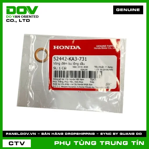 VÒNG ĐỆM BU LÔNG DẦU | 52442-KA3-731 | HONDA (AIR BLADE 125/150, AIR BLADE 125/160) — 52442KA3731