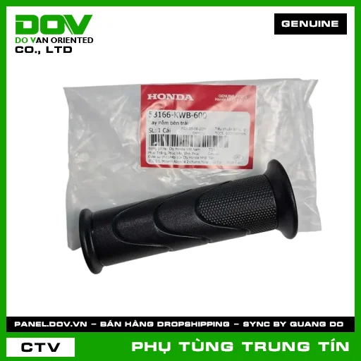 TAY NẮM BÊN TRÁI | 53166-KWB-600 | HONDA (AIR BLADE 110, AIR BLADE 125, BLADE 110, DREAM 110, FUTURE 125, LEAD 125, SH 125/150, SH 125/160, VISION 110, WAVE ALPHA 110, WAVE RSX 110) — 53166KWB600