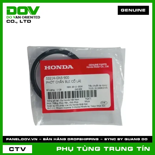 PHỚT CHẮN BỤI CỔ LÁI | 53214-GN5-900 | HONDA (ADV350, AIR BLADE 110, AIR BLADE 125, AIR BLADE 125/150, AIR BLADE 125/160, BLADE 110, CLICK 110, DREAM 110, FUTURE 125, FUTURE NEO, LEAD 125, PCX, PCX 125, PCX 125/150, PCX 160, SH 125/150, SH 125/160, SH 350, SH MODE, SUPER CUB C125, SUPER DREAM, VARIO 160, VISION 110, WAVE 100, WAVE ALPHA, WAVE ALPHA 110, WAVE RSX 110, WINNER 150, WINNER R, WINNER X) — 53214GN5900