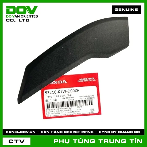 TRANG TRÍ ỐP TRƯỚC PHẢI | 53216-K1W-D00ZA | HONDA (SH, SH 350) — 53216K1WD00ZA