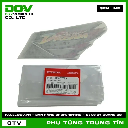 TEM YẾM *R150CU* | 64311-KFV-670ZA | HONDA (SUPER DREAM) — 64311KFV670ZA