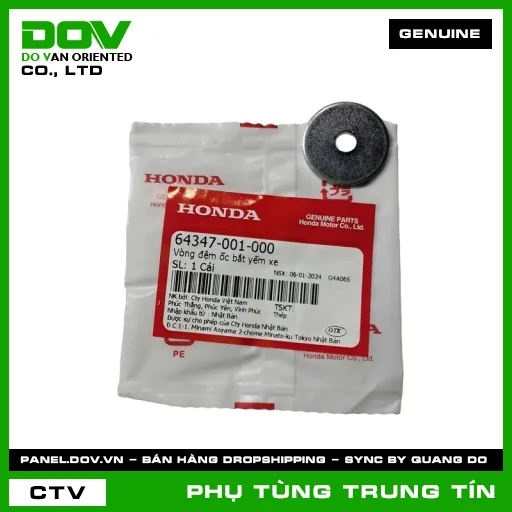VÒNG ĐỆM ỐC BẮT YẾM XE | 64347-001-000 | HONDA (SUPER DREAM) — 64347001000