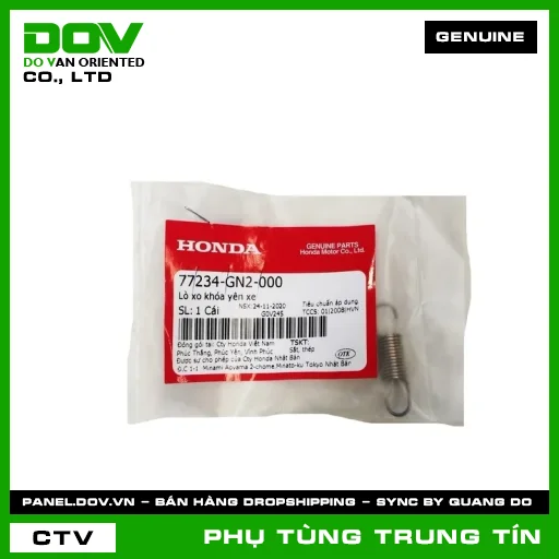 LÒ XO KHÓA YÊN XE | 77234-GN2-000 | HONDA (AIR BLADE 125, AIR BLADE 125/150, AIR BLADE 125/160, BLADE 110, CB500F, CB500X, CB650R, CBR500R, CBR650R, CLICK 110, DREAM 110, FUTURE NEO, NX500, PCX, SH 125/150, SH MODE, VISION 110, WAVE 100, WAVE ALPHA 110, WAVE RSX 110) — 77234GN2000