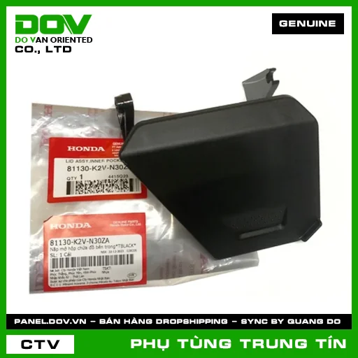 NẮP MỞ HỘP CHỨA ĐỒ BÊN TRONG*TBLACK* | 81130-K2V-N30ZA | HONDA — 81130K2VN30ZA