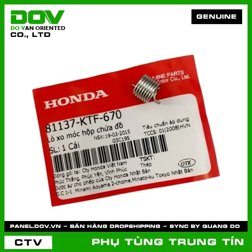 LÒ XO MÓC HỘP CHỨA ĐỒ | 81137-KTF-670 | HONDA (LEAD 125, SH 125/150, SH 125/160, SH 350, SH MODE) — 81137KTF670