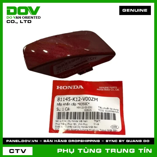 NẮP KHẨN CẤP *R350C* | 81145-K12-V00ZM | HONDA (LEAD, LEAD 125) — 81145K12V00ZM