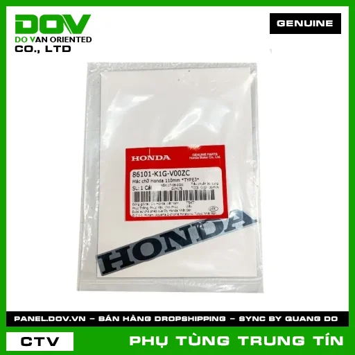 MÁC CHỮ HONDA 110MM *NH262* | 86101-K1G-V00ZC | HONDA (AIR BLADE 125/150) — 86101K1GV00ZC