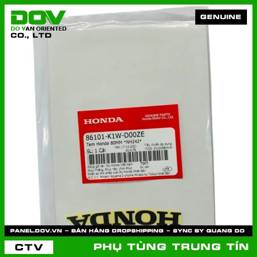 TEM HONDA 80MM *NH242* | 86101-K1W-D00ZE | HONDA (SH 350) — 86101K1WD00ZE