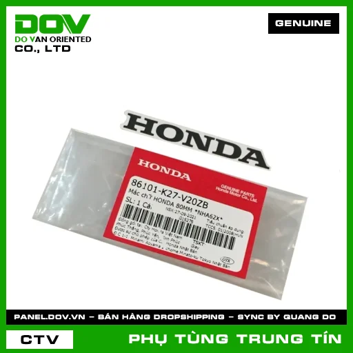 MÁC CHỮ HONDA 80MM *NHA62X* | 86101-K27-V20ZB | HONDA (AIR BLADE 125) — 86101K27V20ZB