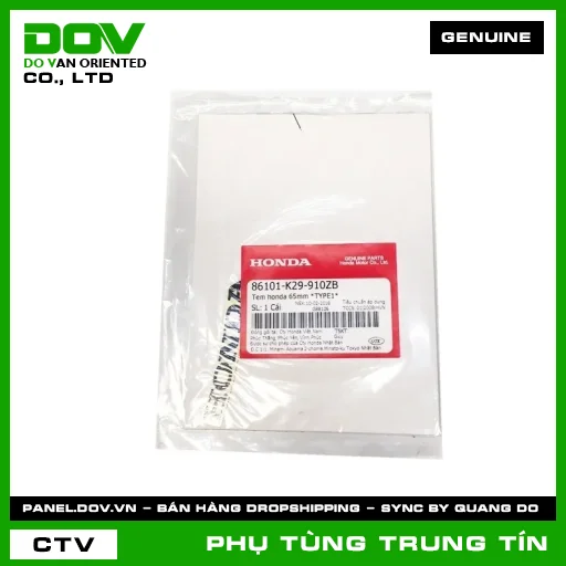 TEM HONDA 65MM *NHB25* | 86101-K29-910ZB | HONDA (SH MODE) — 86101K29910ZB