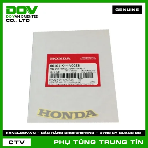 MÁC CHỮ HONDA 70MM *NH411* | 86101-K44-V00ZB | HONDA (VISION 110) — 86101K44V00ZB