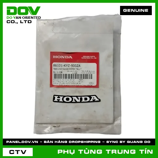 TEM CHỮ HONDA 65MM *ALL* | 86101-KYZ-900ZA | HONDA (FUTURE 125) — 86101KYZ900ZA