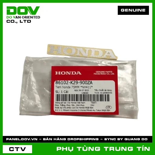 TEM HONDA 75MM *NH411* | 86102-K29-900ZA | HONDA (SH MODE) — 86102K29900ZA