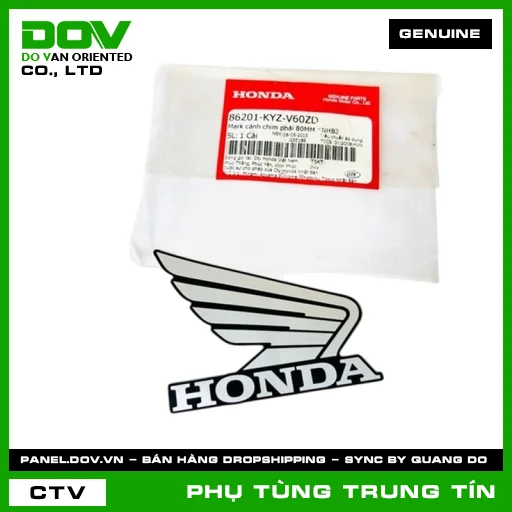 MARK CÁNH CHIM PHẢI 80MM *NHB2 | 86201-KYZ-V60ZD | HONDA (FUTURE 125) — 86201KYZV60ZD