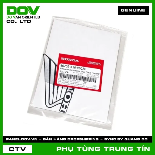 MÁC CÁNH CHIM HONDA PHẢI 75MM *NHA76* | 86202-K56-V60ZB | HONDA (WINNER X) — 86202K56V60ZB