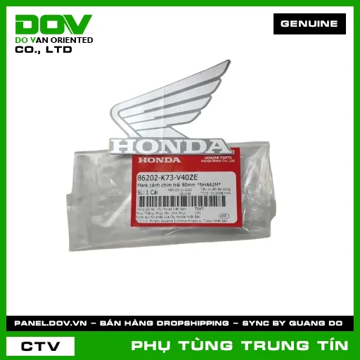 MARK CÁNH CHIM TRÁI 80MM *NHA62M* | 86202-K73-V40ZE | HONDA (FUTURE 125) — 86202K73V40ZE