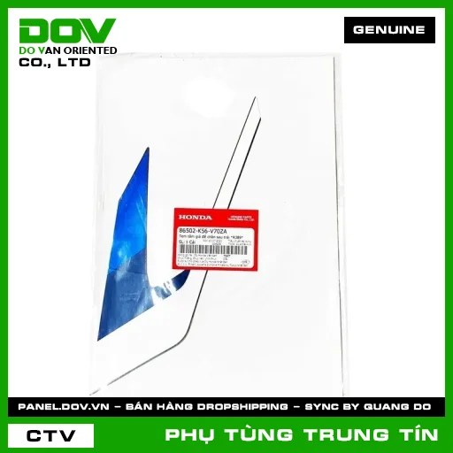 TEM TẤM GIÁ ĐỂ CHÂN SAU TRÁI *R389* | 86502-K56-V70ZA | HONDA (WINNER X) — 86502K56V70ZA