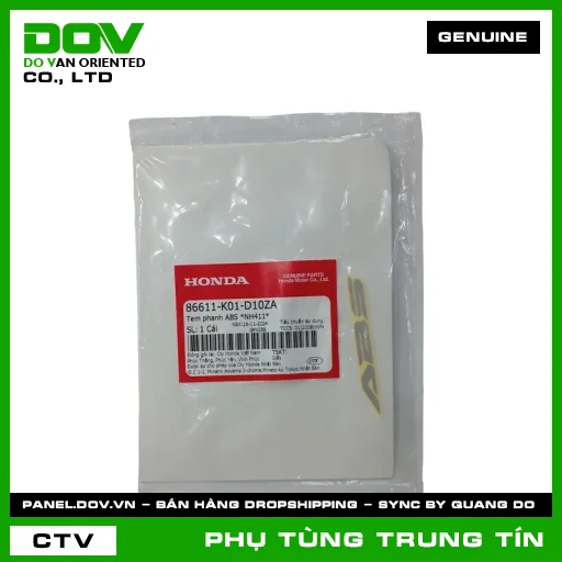 TEM PHANH ABS *NH411* | 86611-K01-D10ZA | HONDA (SH 125/150, SH 125/160, SH MODE, WINNER R, WINNER X) — 86611K01D10ZA