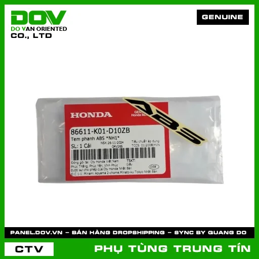 TEM PHANH ABS *NH1* | 86611-K01-D10ZB | HONDA (SH 125/150, SH 125/160, SH MODE, WINNER R) — 86611K01D10ZB