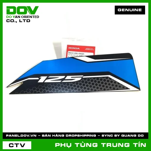 TEM ỐP TRƯỚC TRÁI *B189C* | 86642-K66-VN0ZA | HONDA — 86642K66VN0ZA