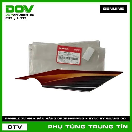 TEM DÁN A CÁNH YẾM TRÁI *R340C* | 86642-KYZ-G00ZB | HONDA (FUTURE 125) — 86642KYZG00ZB
