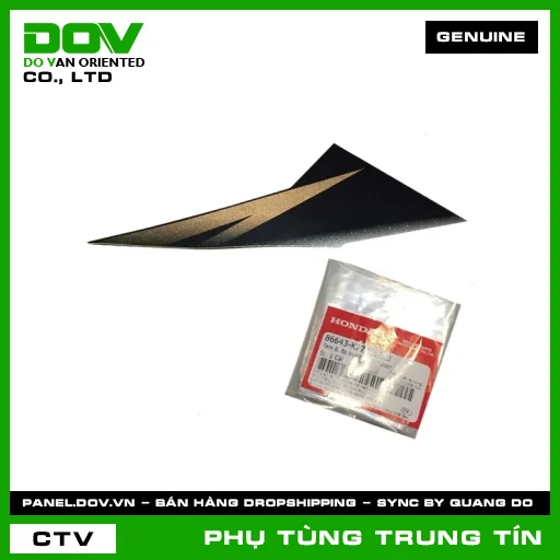 TEM B, ỐP TRƯỚC PHẢI *Y208* | 86643-K27-V10ZB | HONDA (AIR BLADE 125) — 86643K27V10ZB