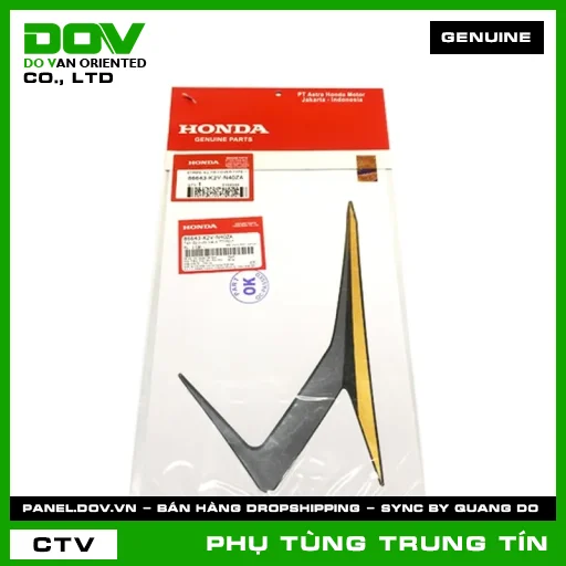 TEM ỐP TRƯỚC TRÁI A *TYPE1* | 86643-K2V-N40ZA | HONDA — 86643K2VN40ZA