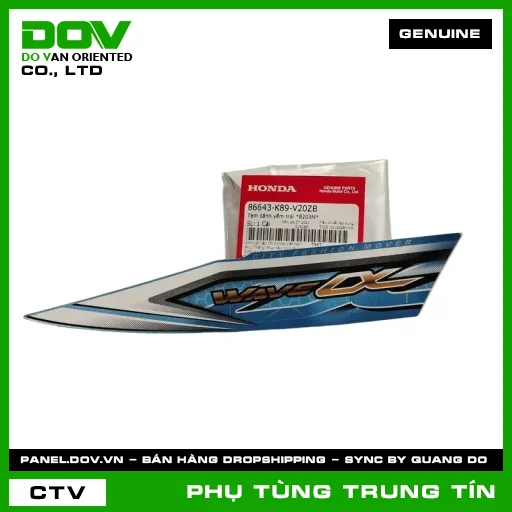 TEM CÁNH YẾM TRÁI *B203M* | 86643-K89-V20ZB | HONDA (WAVE ALPHA 110) — 86643K89V20ZB