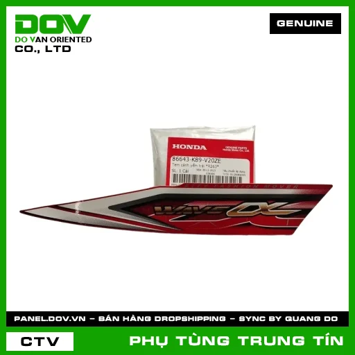 TEM CÁNH YẾM TRÁI *R263* | 86643-K89-V20ZE | HONDA (WAVE ALPHA 110) — 86643K89V20ZE
