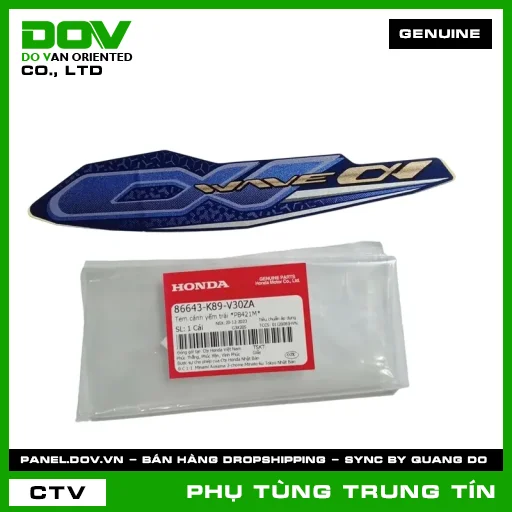 TEM CÁNH YẾM TRÁI *PB421M* | 86643-K89-V30ZA | HONDA (WAVE ALPHA 110) — 86643K89V30ZA