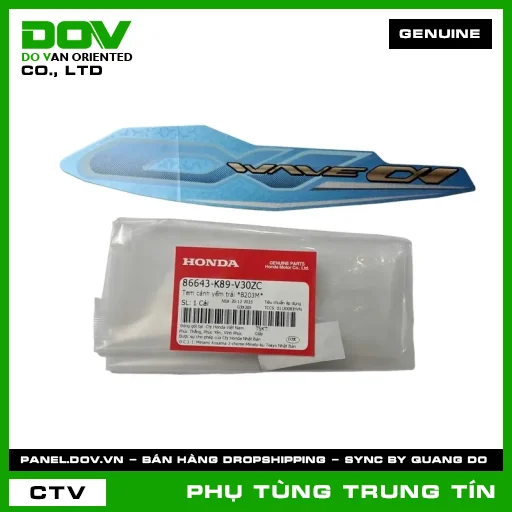 TEM CÁNH YẾM TRÁI *B203M* | 86643-K89-V30ZC | HONDA (WAVE ALPHA 110) — 86643K89V30ZC