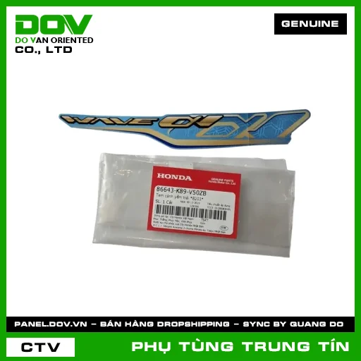 TEM CÁNH YẾM TRÁI *B203* | 86643-K89-V50ZB | HONDA (WAVE ALPHA 110) — 86643K89V50ZB