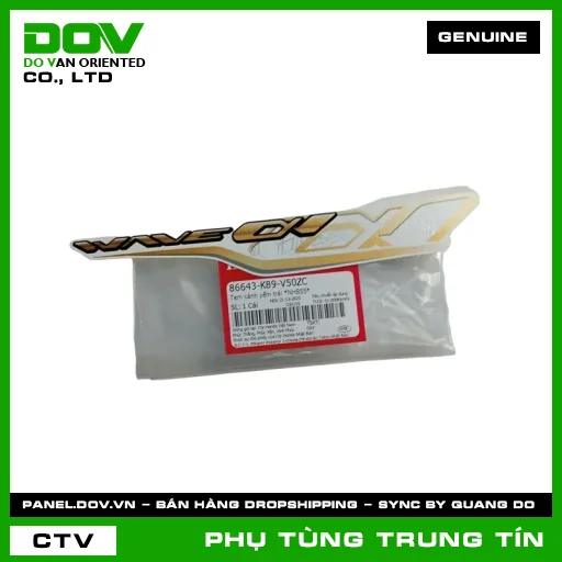 TEM CÁNH YẾM TRÁI *NHB55* | 86643-K89-V50ZC | HONDA (WAVE ALPHA 110) — 86643K89V50ZC