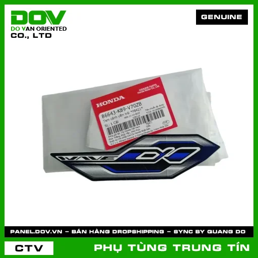 TEM CÁNH YẾM TRÁI *PB421* | 86643-K89-V70ZB | HONDA (WAVE ALPHA 110) — 86643K89V70ZB