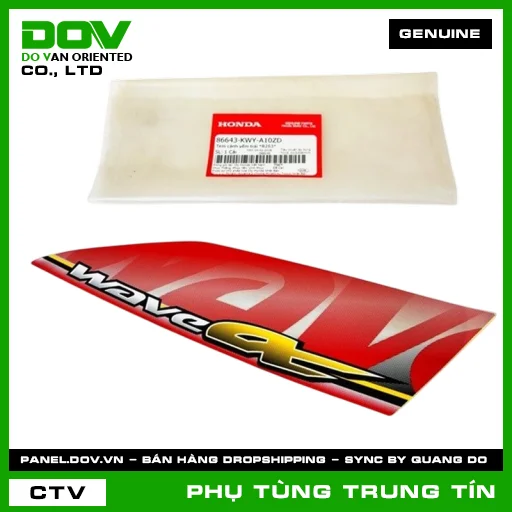 TEM CÁNH YẾM TRÁI *R263* | 86643-KWY-A10ZD | HONDA (WAVE 100) — 86643KWYA10ZD