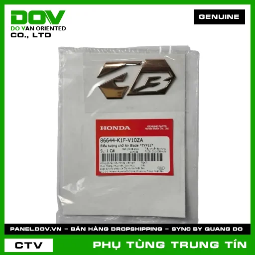 BIỂU TƯỢNG CHỮ AIR BLADE *TYPE2* | 86644-K1F-V10ZA | HONDA (AIR BLADE 125/150, AIR BLADE 125/160) — 86644K1FV10ZA