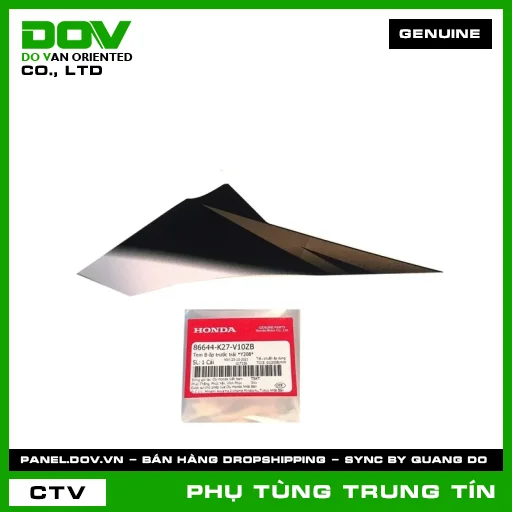 TEM B ỐP TRƯỚC TRÁI *Y208* | 86644-K27-V10ZB | HONDA (AIR BLADE 125) — 86644K27V10ZB