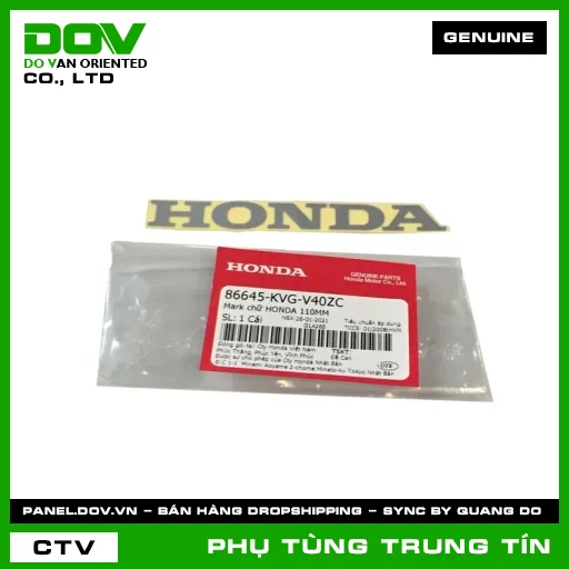 MARK CHỮ HONDA 110MM | 86645-KVG-V40ZC | HONDA (AIR BLADE 110) — 86645KVGV40ZC